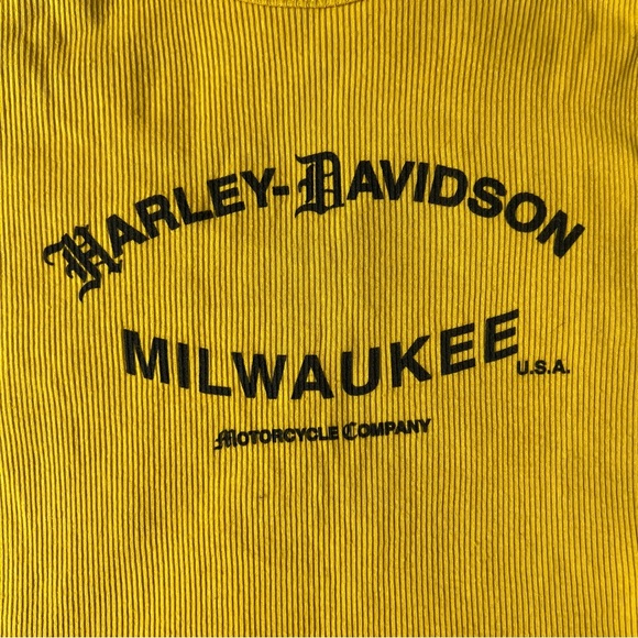 HARLEY DAVIDSON Milwaukee Local's Slim Ribbed Tank Top - RoadwaY Yellow - Picture 5 of 8